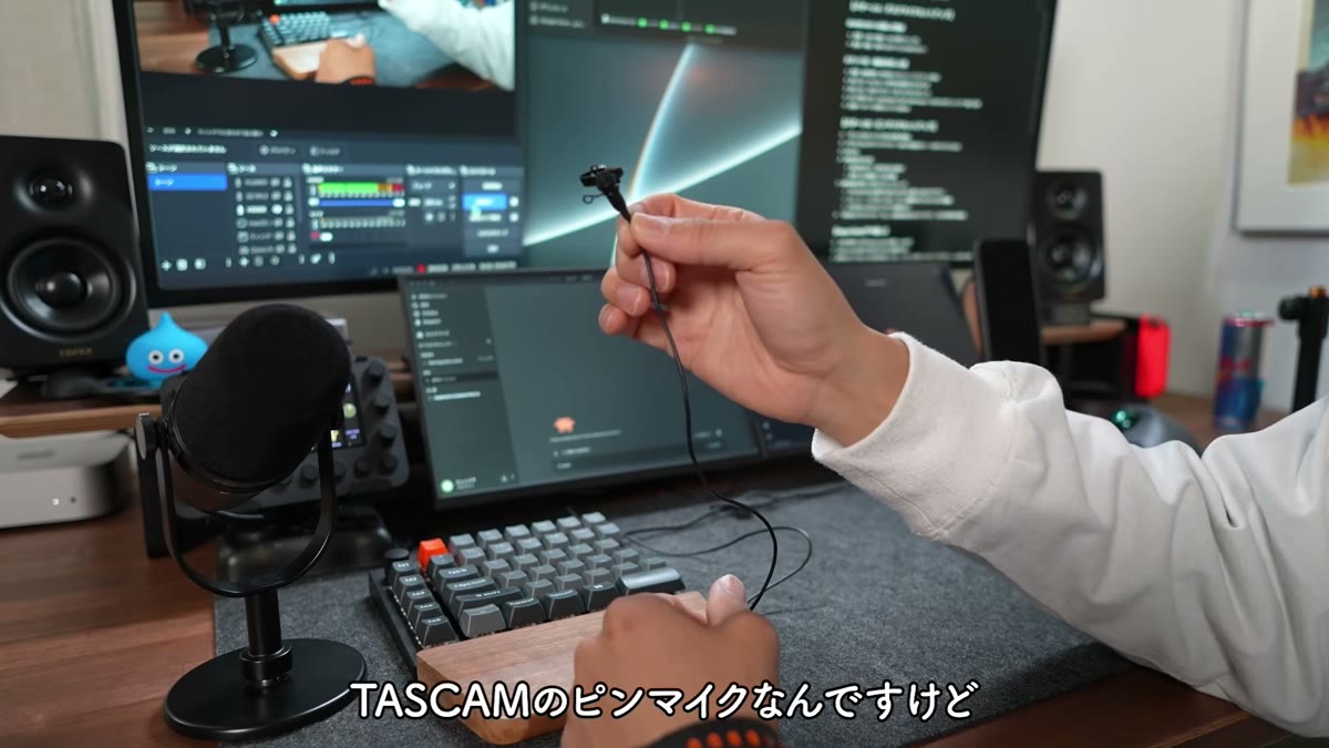 TASCAMのピンマイク