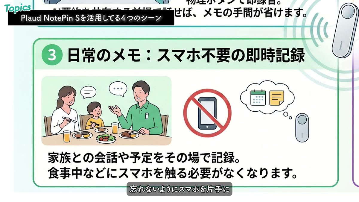 日常のメモはスマホ不要の即時記録