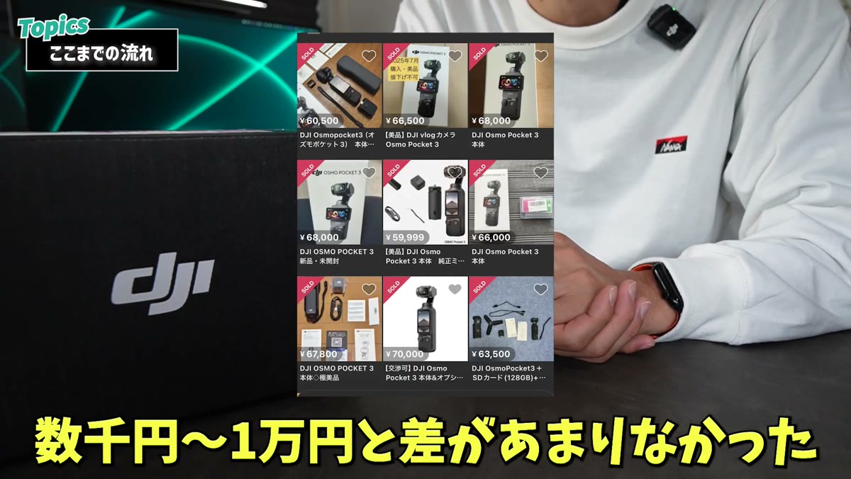 Osmo Pocket 3のメルカリ相場